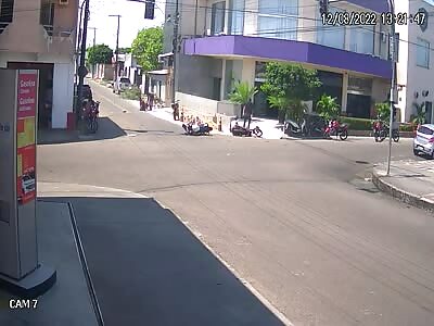 cctv two motorcycles have a brutal accident