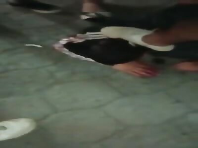 This is how the 2 criminals who were captured by the populace in the E