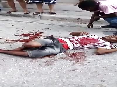 attempted murder man in agony with three shots 