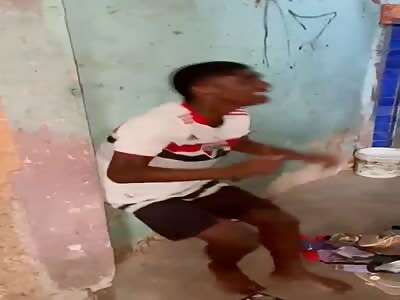 thief is brutally beaten