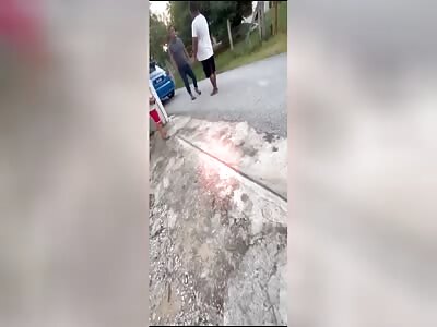 MAN BEING STABBED IN FRONT OF CHILDREN