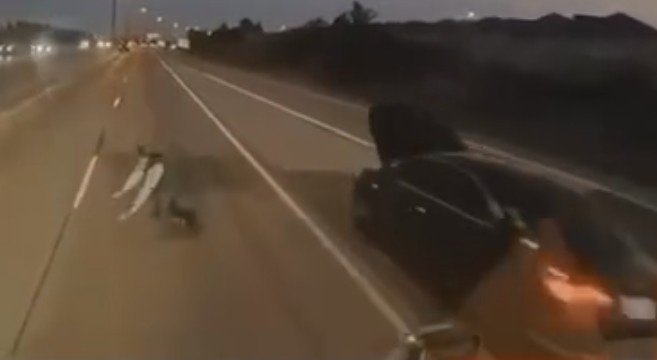 Man Throws Himself Under The Moving Truck In Canada