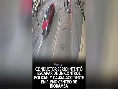 DRUNK DRIVER CAUSES AN ACCIDENT AND FLEES