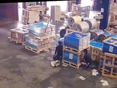 MAN BEING CRUSHED IN WORK ACCIDENT......