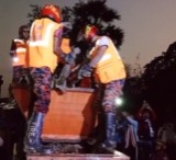 HE FELL INTO A BRICK-MAKING MACHINE