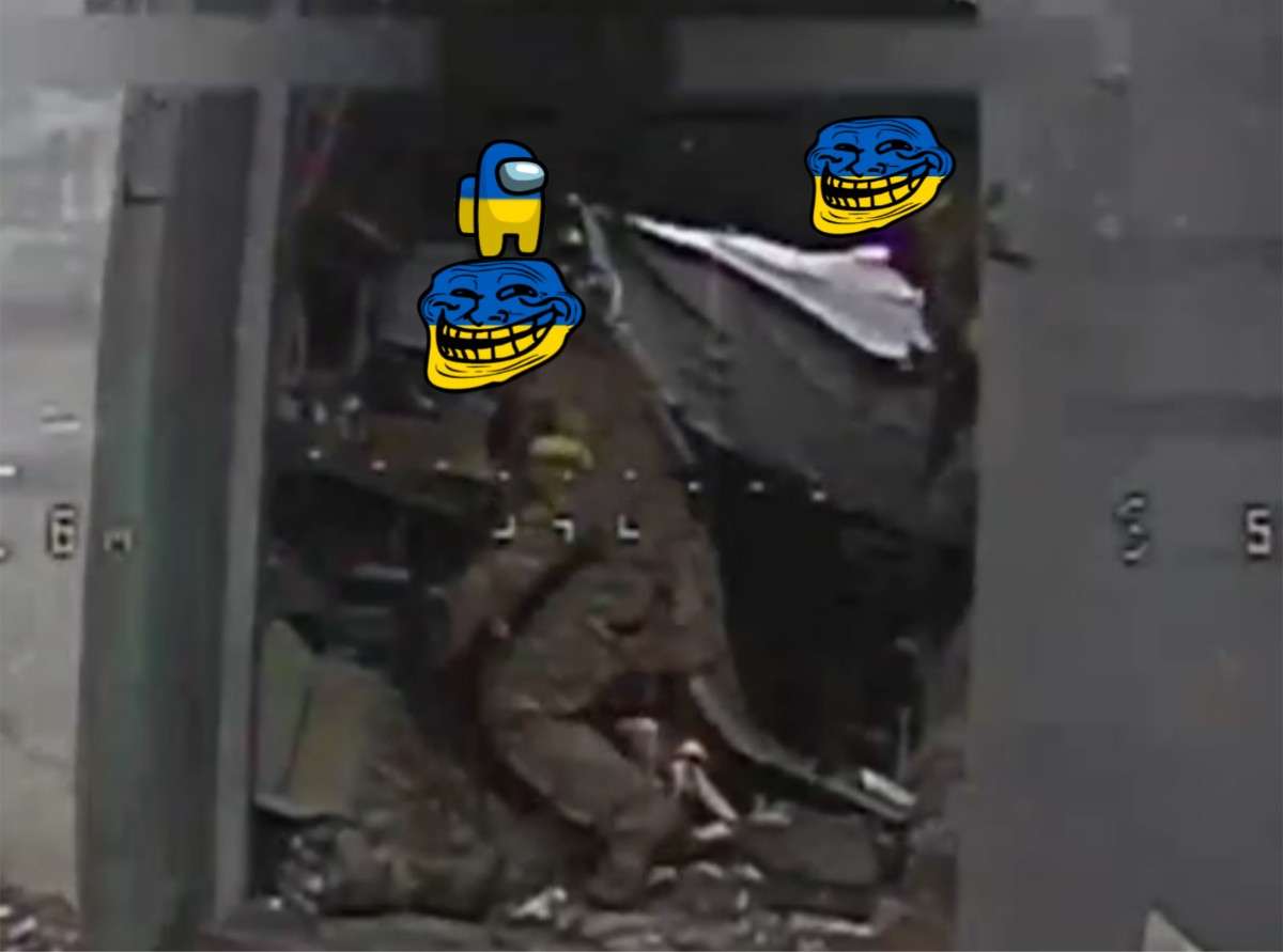 Massacring a Ukrainian assault team. 