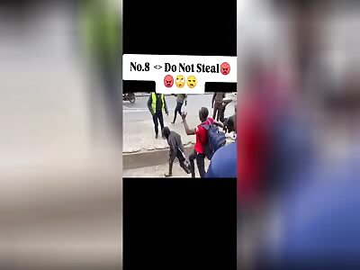 Two Thieves Getting Mob Beating