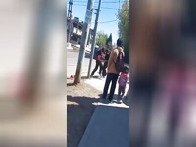 YOUNG MAN BEING STABBED DURING A FIGHT 