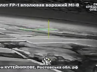 Russian Mi-28 helicopter was hit by a drone in Rostov.