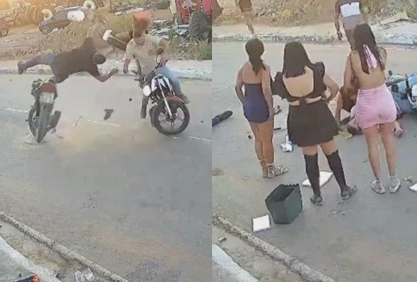 Man Witnesses Deadly Head On Collision Of Two Motorcycles