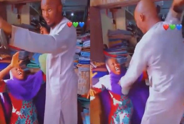 Crying Woman Punched And Flogged For Stealing From Bald Vendor