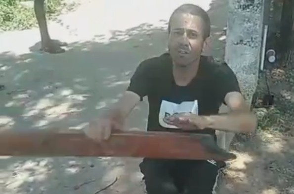 Man Caught By Locals And Planked For Stealing