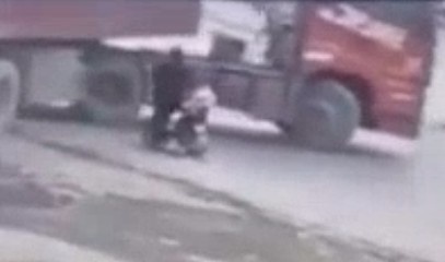Two Women On Moped Crushed By Truck In China