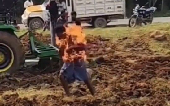 HE DECIDED TO SET HIMSELF ON FIRE