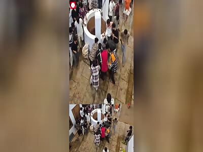 MAN INJURED BY ARTIST DRESSED AS A DEITY