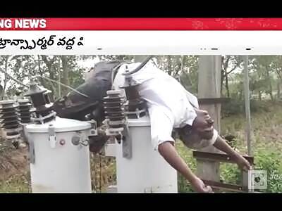 Farmer electrocuted on top of some transformers