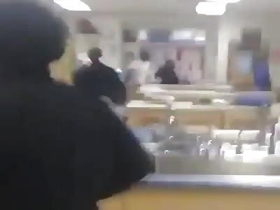 lol chickenshit racist runs away and still gets knocked out 