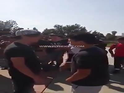 little 1 tells mexican he should be deported then gets rocked hard lol