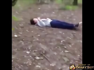 kid gets initiated the hard way 