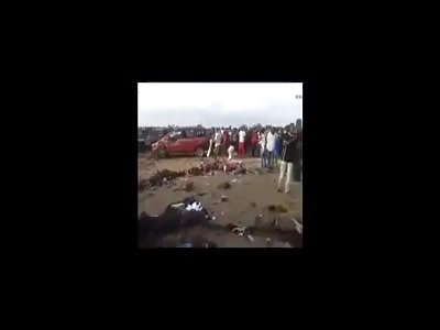 BODY PARTS EVERYWHERE!! Bomb goes off in a park in Nigeria 