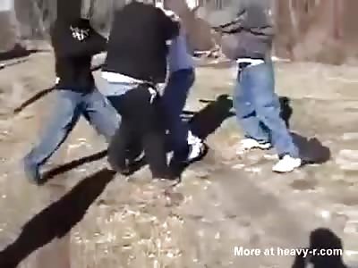 Doughboy redneck gets tuned in with brass knuckles !!