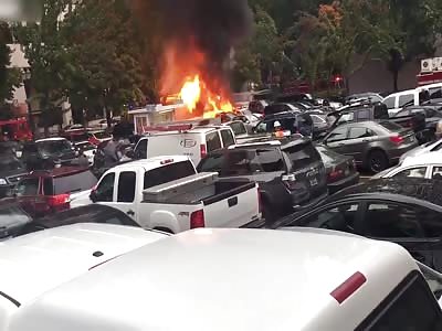 awesome explosion caught on camrea !!