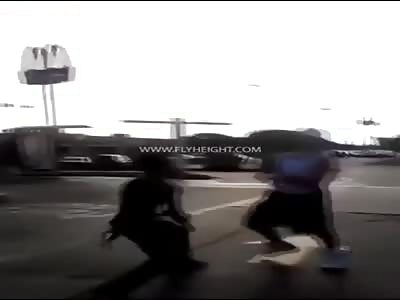 Skinny kid vs fat dude !! 