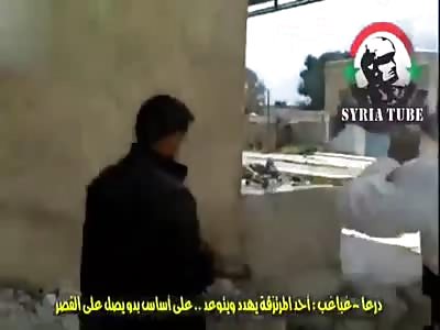 Slow mo video of mans face being ripped off by RPG shell 