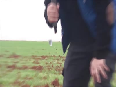 INCREDIBLY Close Call As Cluster Bomb Fails To Detonate Right Behind 