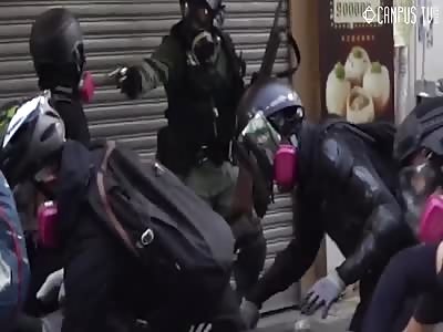 Hong Kong Protester Shot In The Chest Point Black With Live Round..