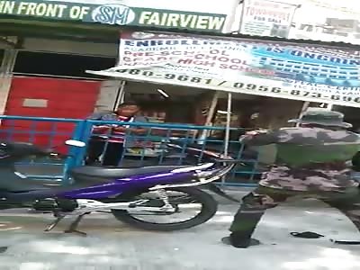 Philippine Police Officer Shoots And Kills Uncooperative Suspect (Full Version)