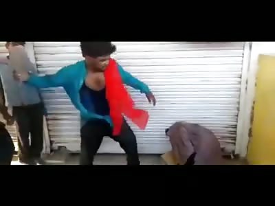 Muslim Beaten Then Forced To Beat His Wife With His Sandle 