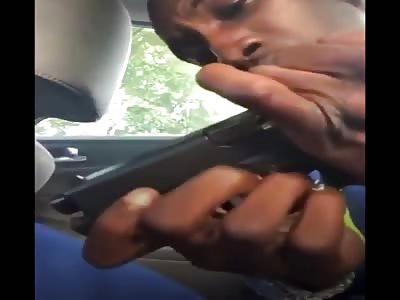 Dumbass With A Gun Shoots Himself