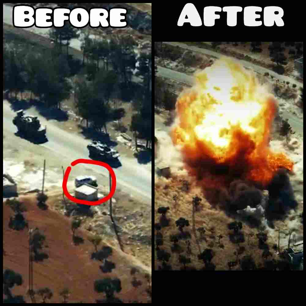 Turkish/Russian Patrol Get Targeted With Giant SVBIED {Epic Drone Cam}