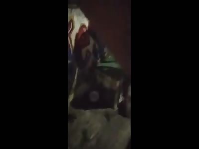 Wife Beater Gets Taught A Lesson With Sticks