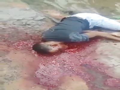 Man Records Dead Man With His Brains Blown Out