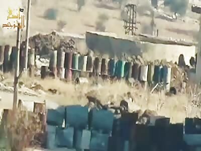 Regime Soldier Running Away Gets Shot By Sniper