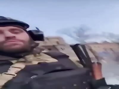 Russian Soldier Takes A Direct Hit From Explosion