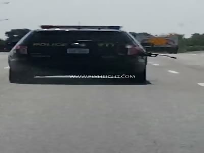 Cop Seen Driving With Gas Pump Still Stuck In The Tank