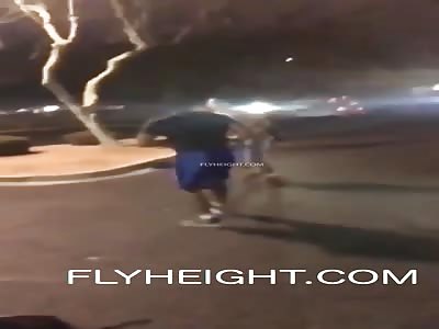 Two dudes show off their boxing skills in a one on one... 