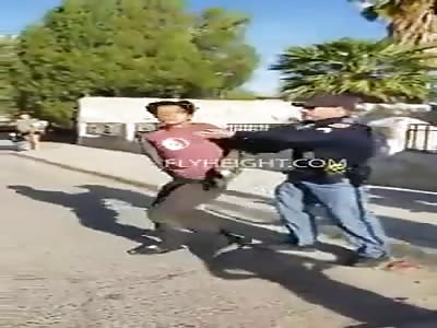 Texas police thresten to shoot litle latino kid