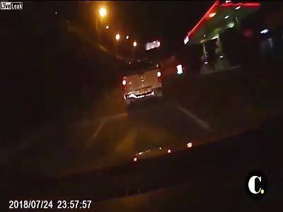 Driver loses control