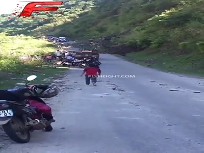 Slow trickle of dirt turnsbinto a full on mudslide