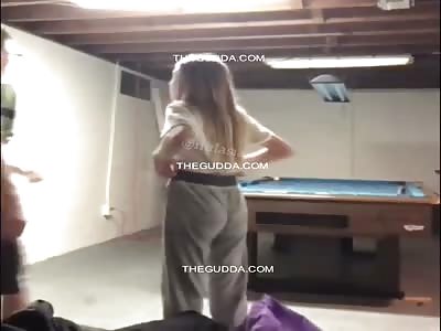 Dude delivers brutal side kick to girlâ€™s face!