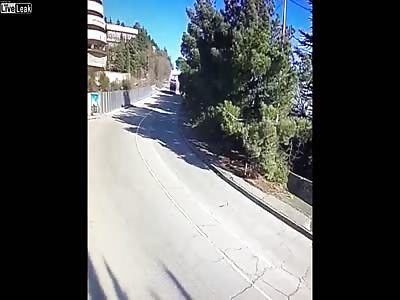 Dump truck crashes into a water park