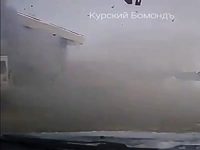 The moment of the gas station explosion