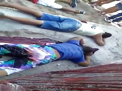 horrible scene mourners