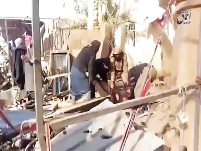 Total destruction after air strike by Iranian fighters