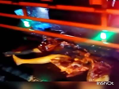 Man shattered all over by truck