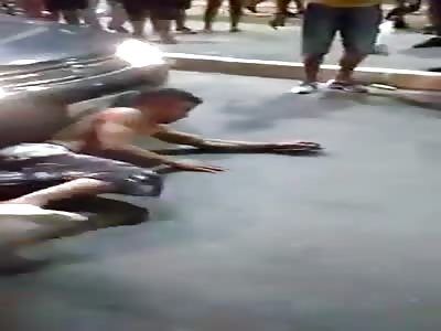 In the bar of the tijuca in rio de janeiro thief and spanking. For stealing a cell phone